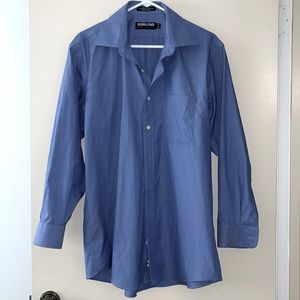 Mens extra long sleeve button down dress shirt